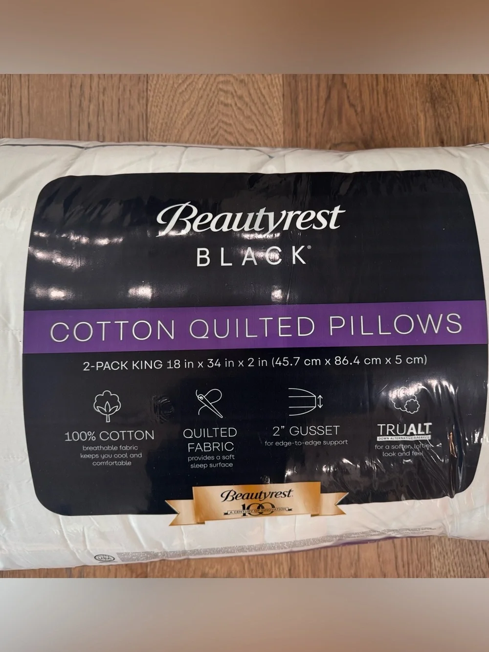 🎉LAST CHANCE🎉BEAUTYREST‎ BLACK 2pk Luxurious Down Alternative Pillows